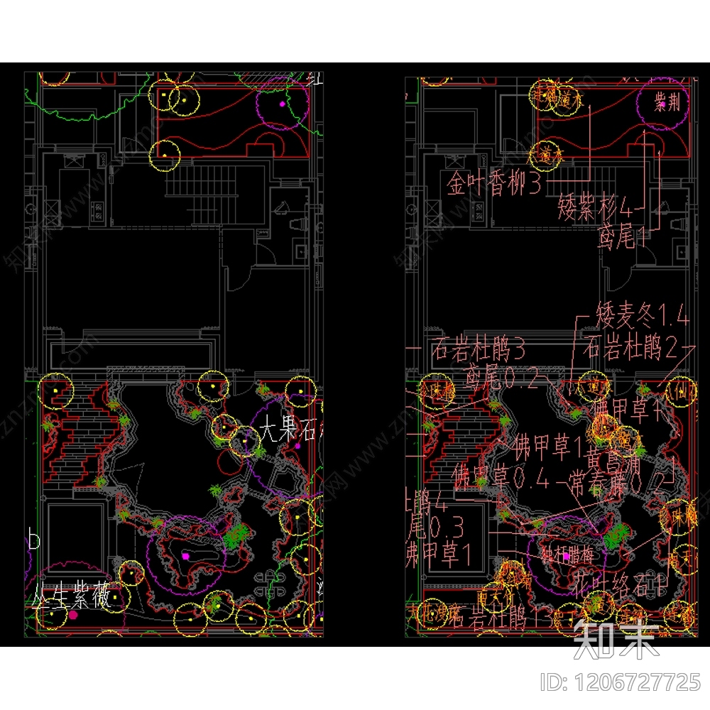 示范区景观cad施工图下载【ID:1206727725】
