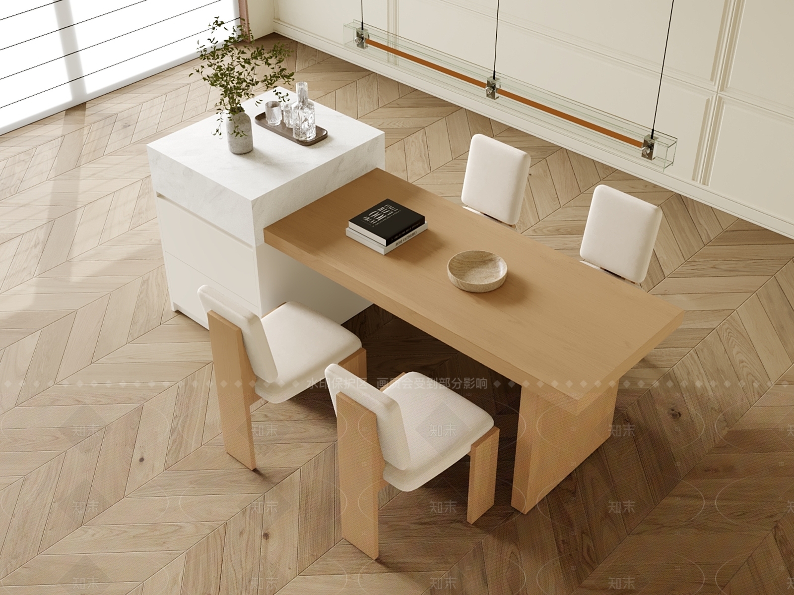 现代餐桌3D模型下载【ID:1206727838】