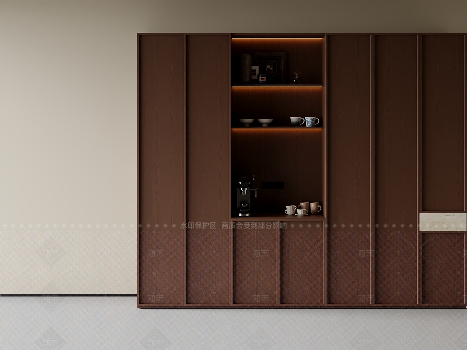 现代餐边柜3D模型下载【ID:1206728656】