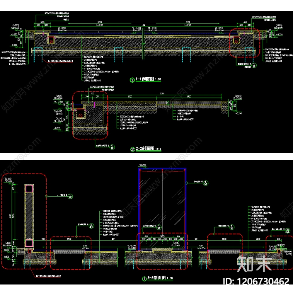 镜面水景施工图下载【ID:1206730462】