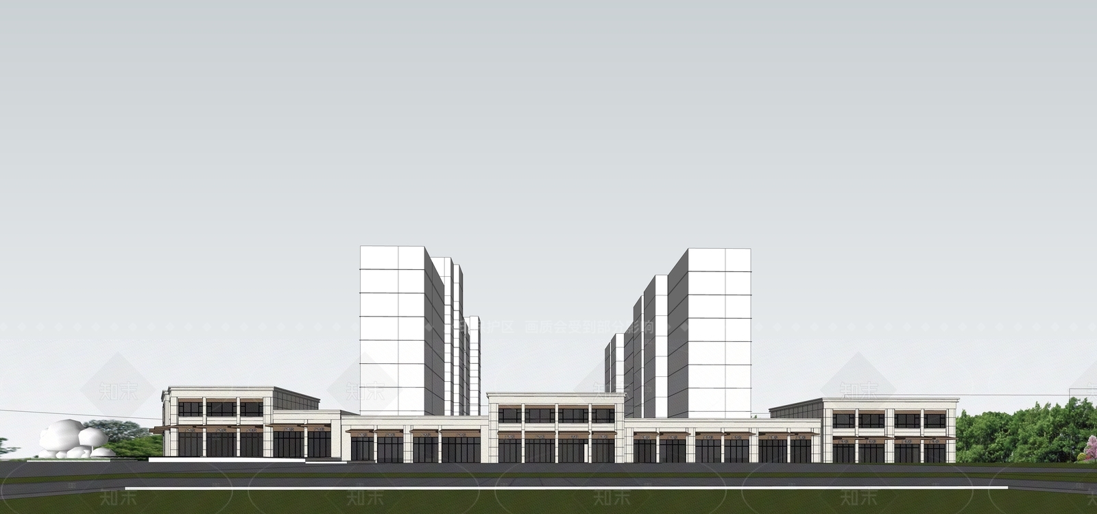 现代简约其他商业建筑SU模型下载【ID:1206732156】