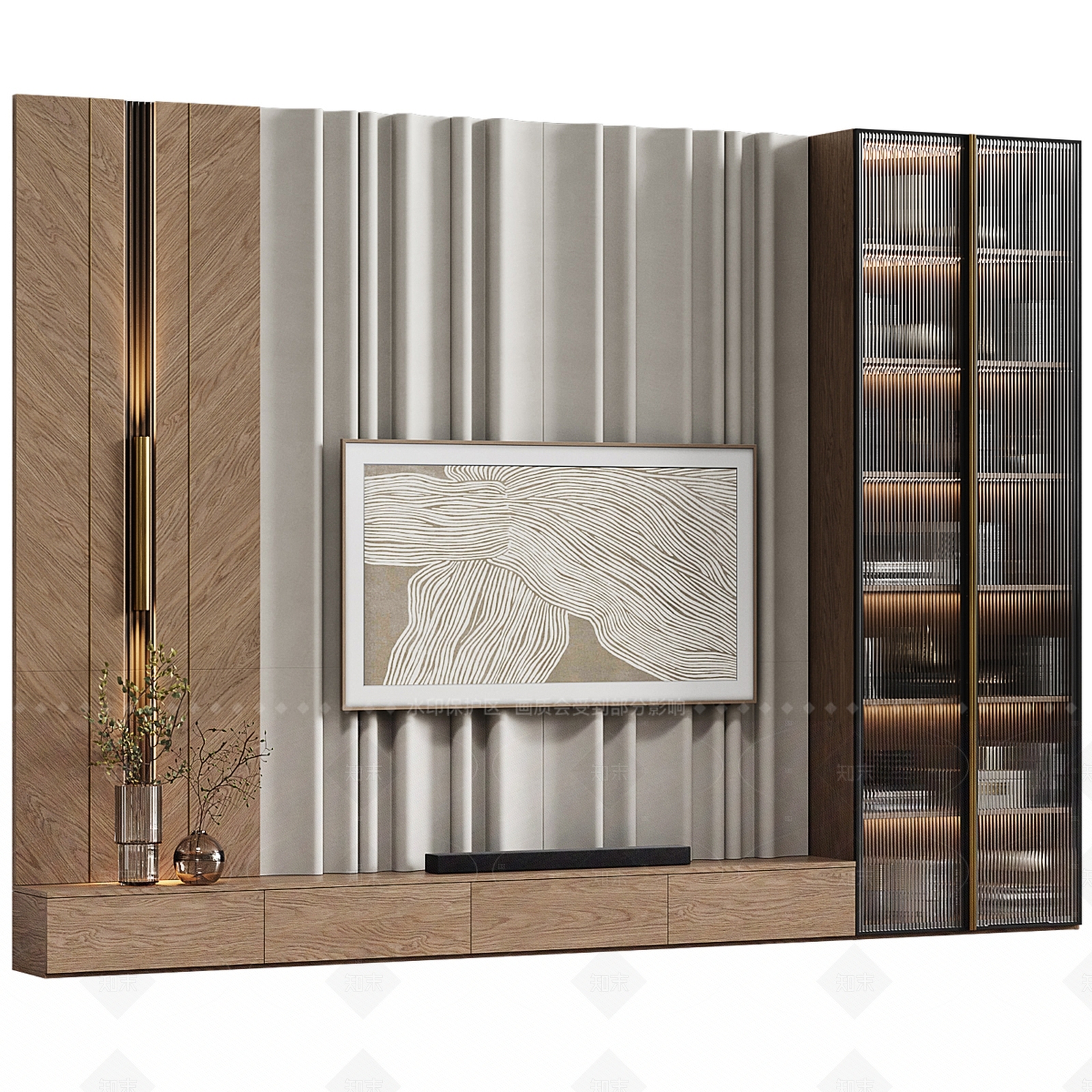 现代欧式电视柜3D模型下载【ID:1206736383】