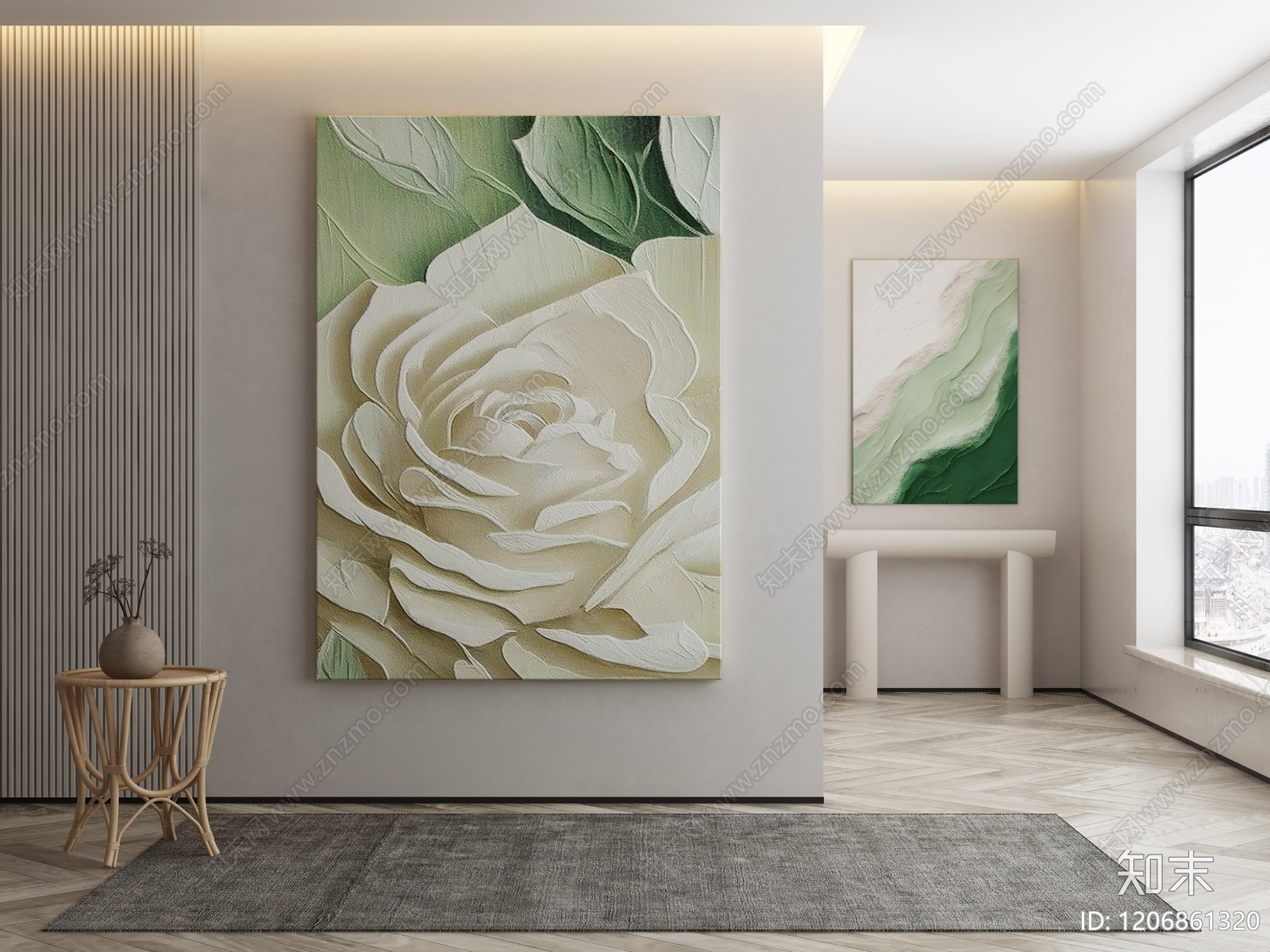 现代侘寂挂画3D模型下载【ID:1206861320】
