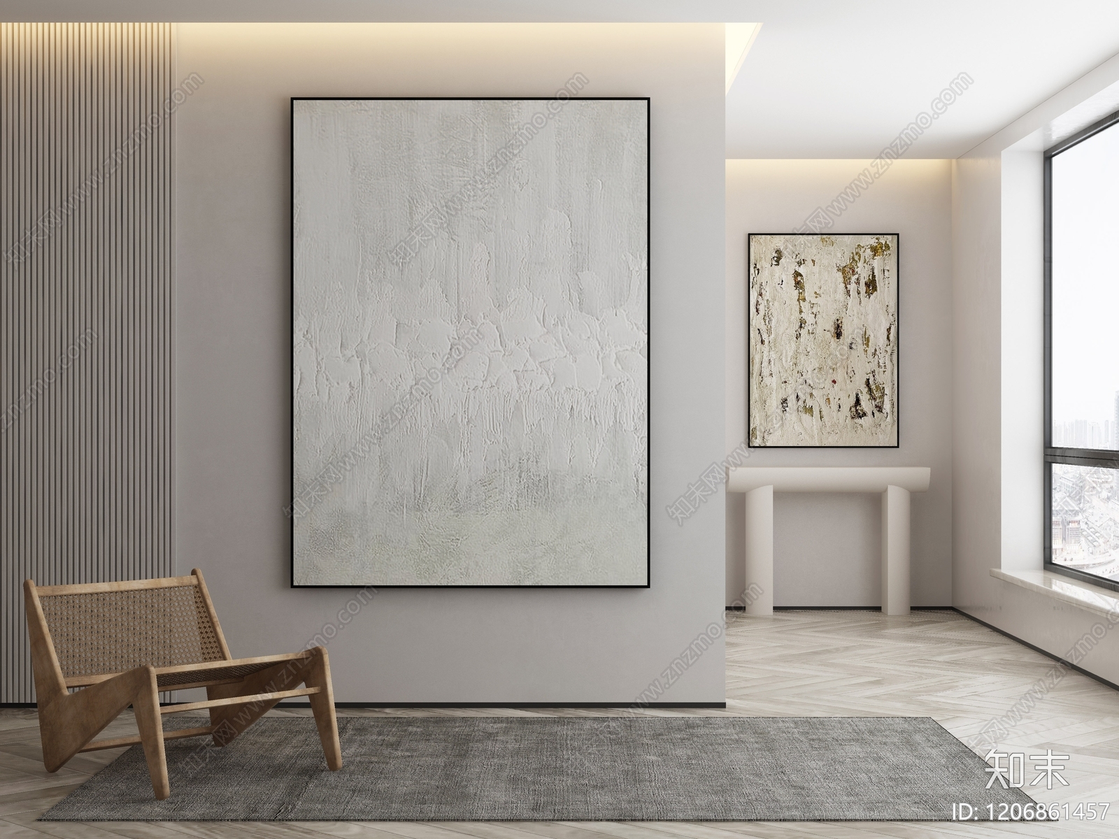 现代侘寂挂画3D模型下载【ID:1206861457】