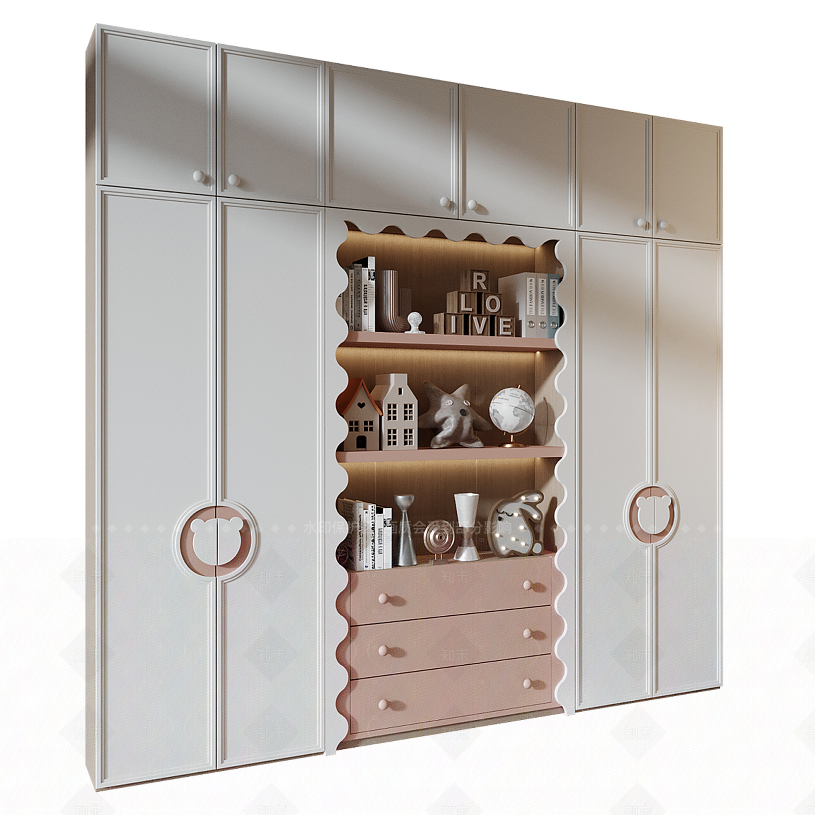 现代欧式衣柜3D模型下载【ID:1206738829】