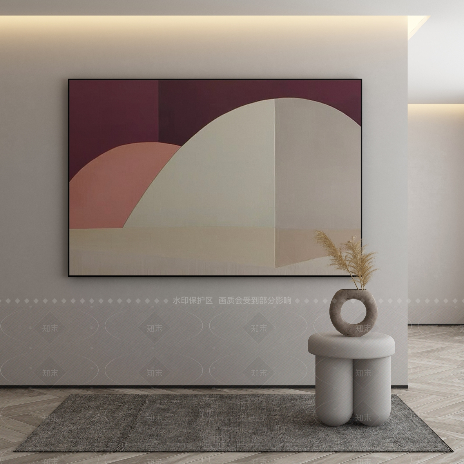 现代侘寂挂画3D模型下载【ID:1206837522】