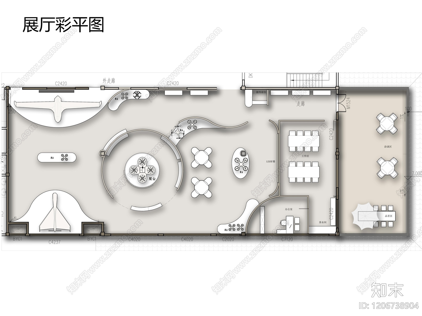 企业展厅施工图下载【ID:1206738904】
