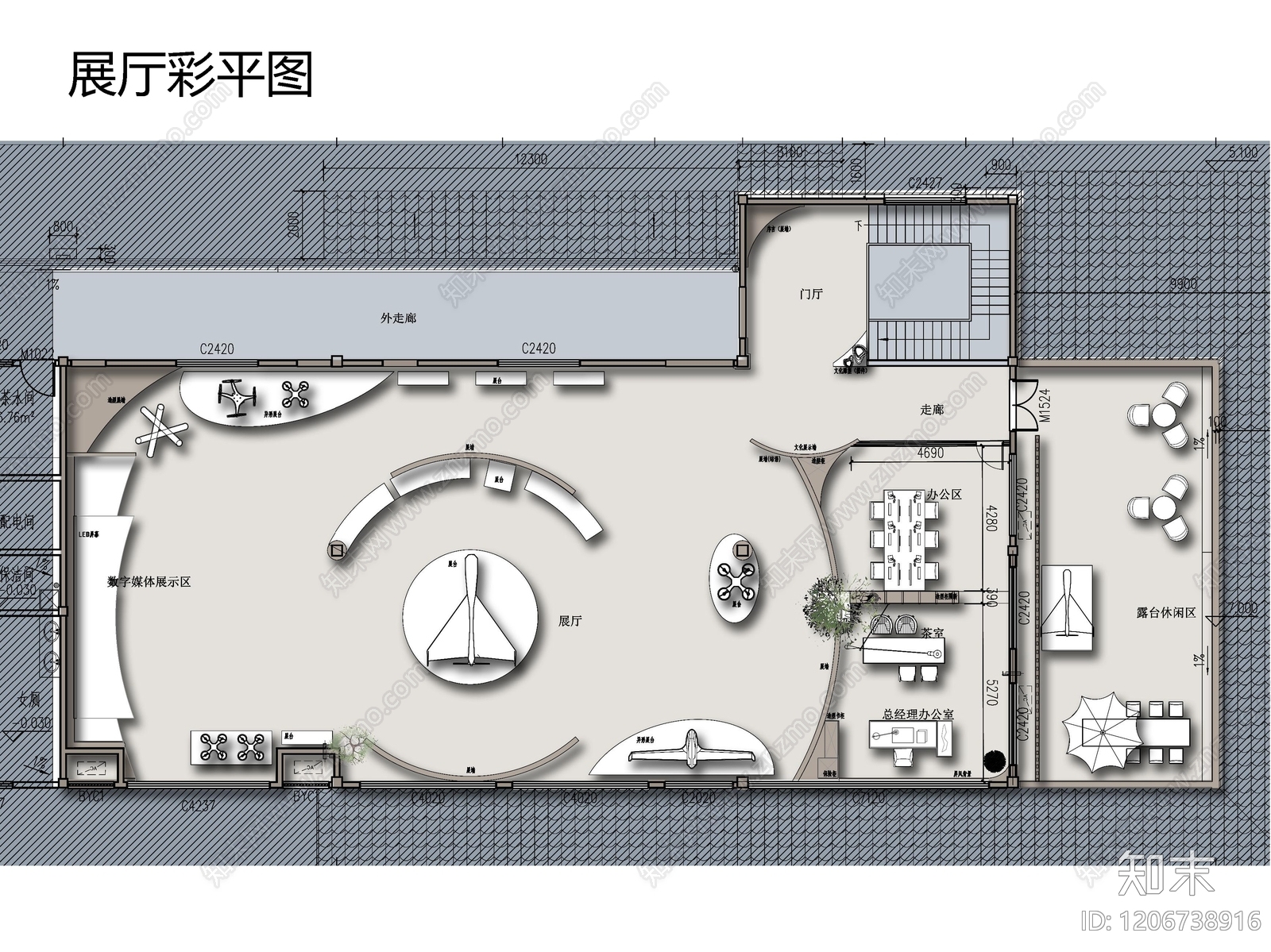 科技展厅施工图下载【ID:1206738916】