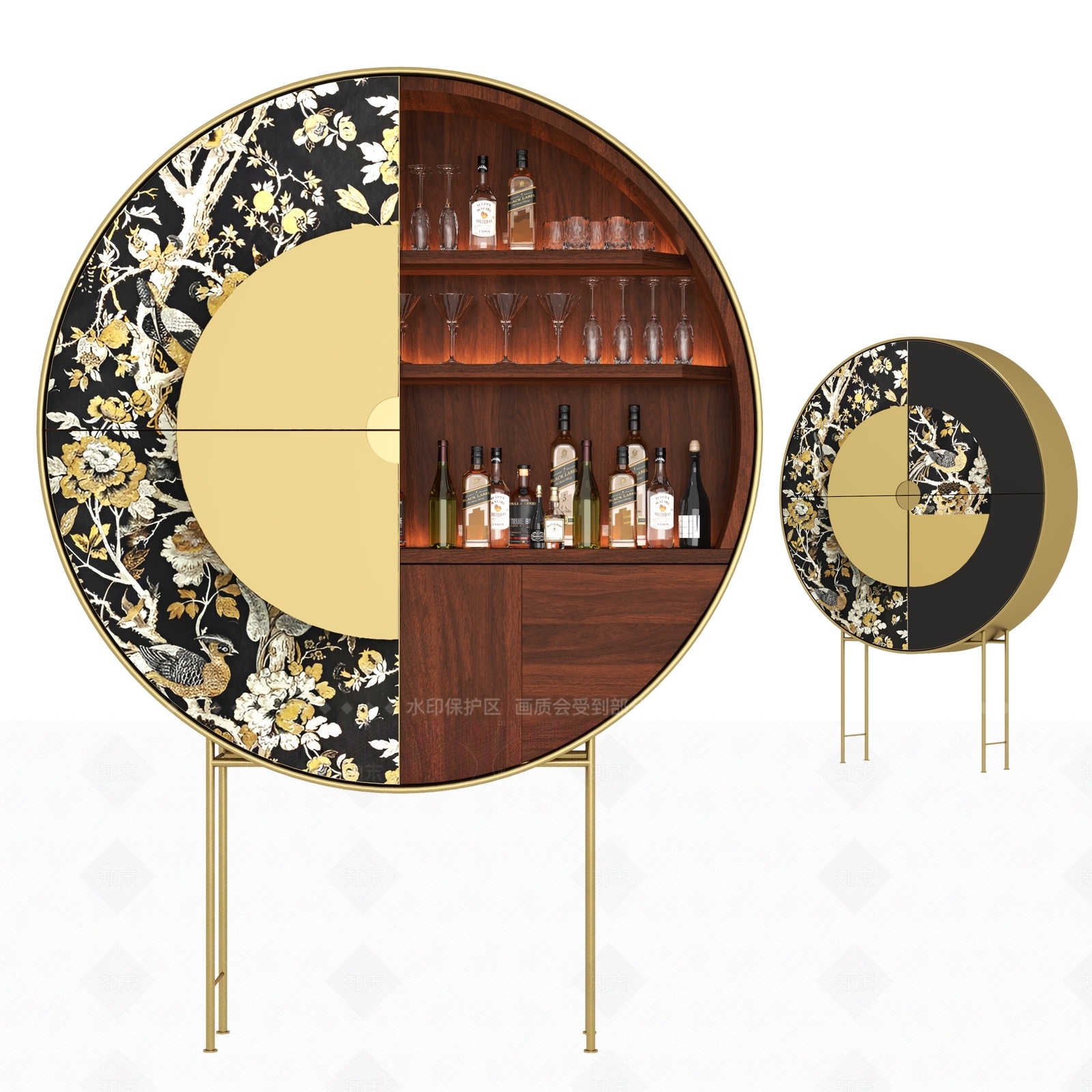 中古现代酒柜3D模型下载【ID:1206739316】