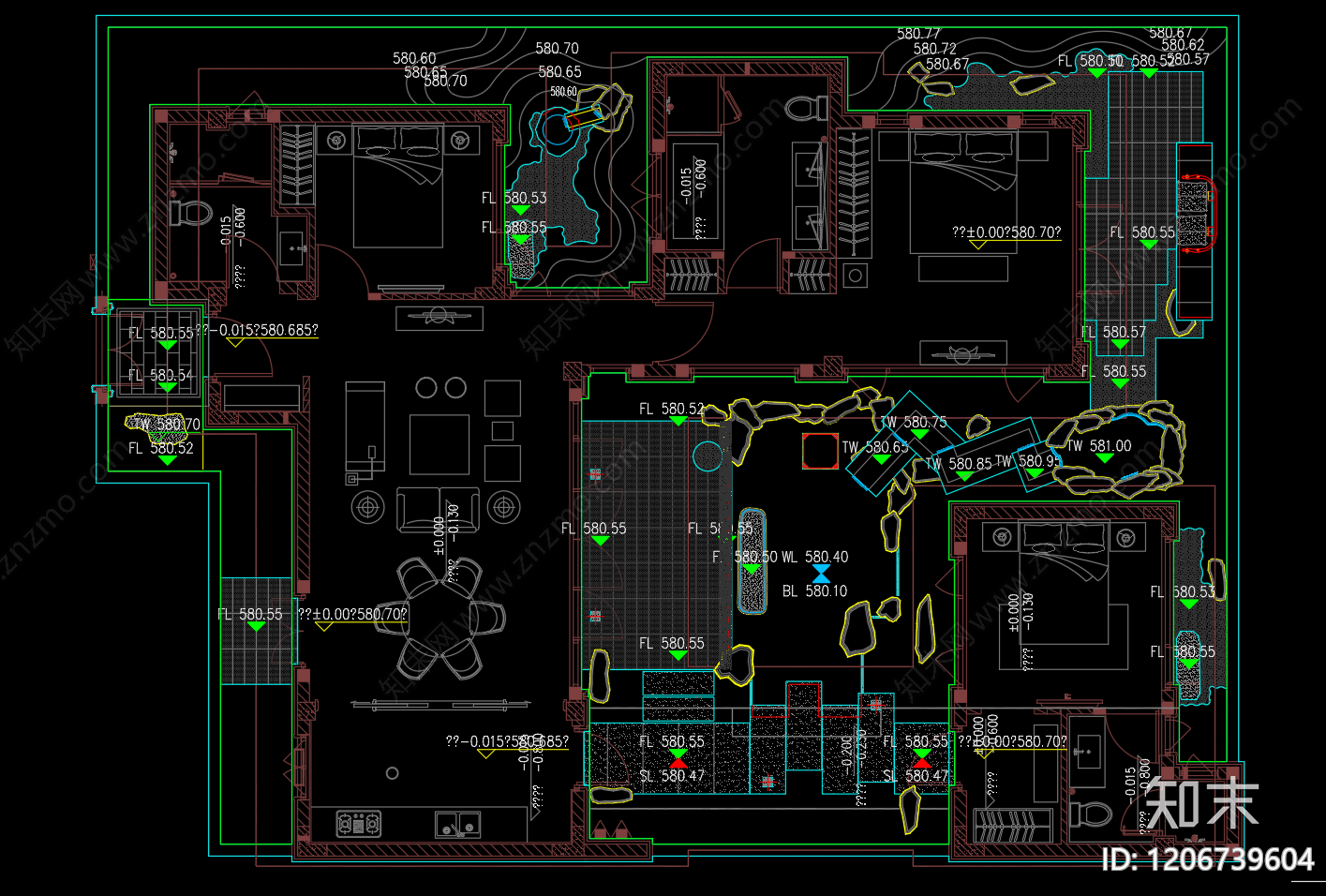 日式庭院施工图下载【ID:1206739604】