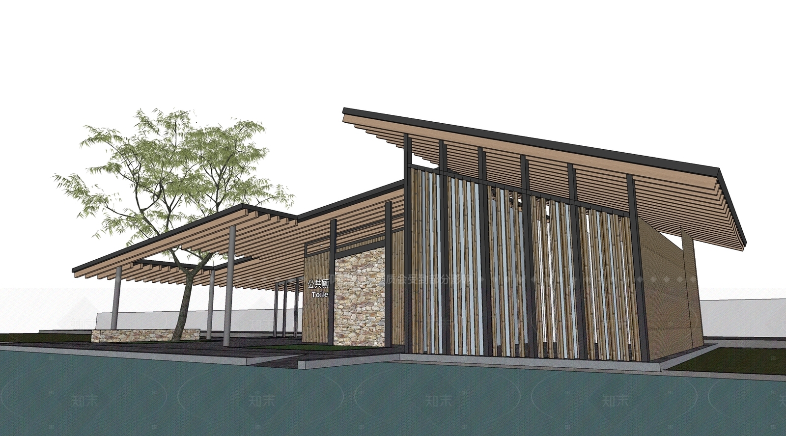 现代其他景观小建筑SU模型下载【ID:1206740780】