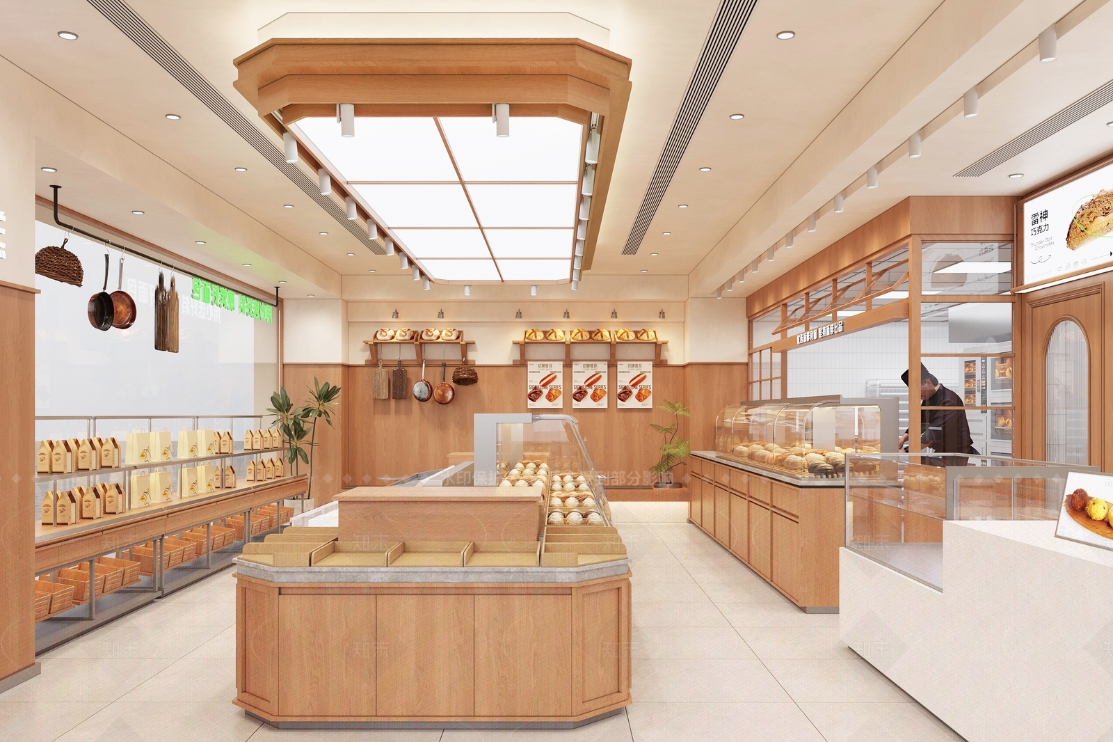 日式奶油甜品面包店3D模型下载【ID:1206742146】
