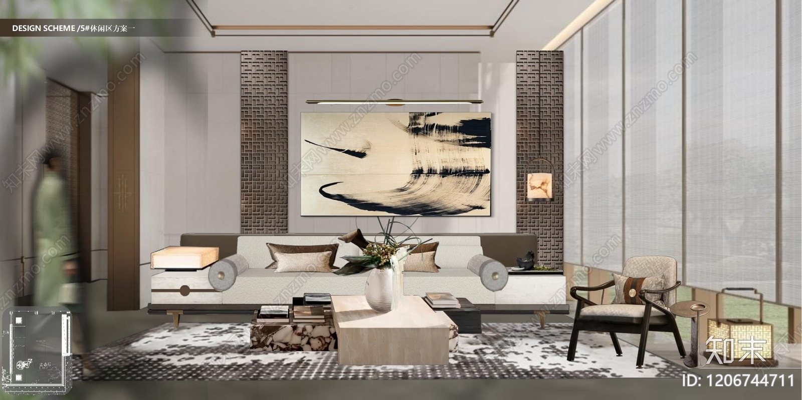 现代新中式其他公共空间软装下载【ID:1206744711】