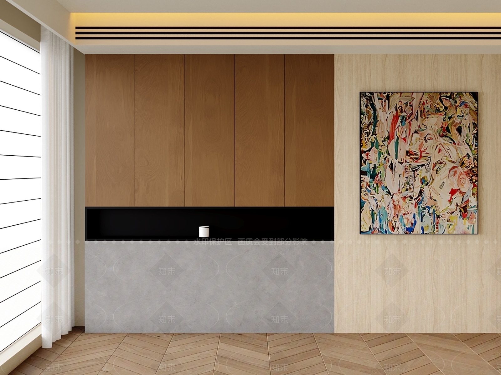 现代中古玄关柜3D模型下载【ID:1206744923】