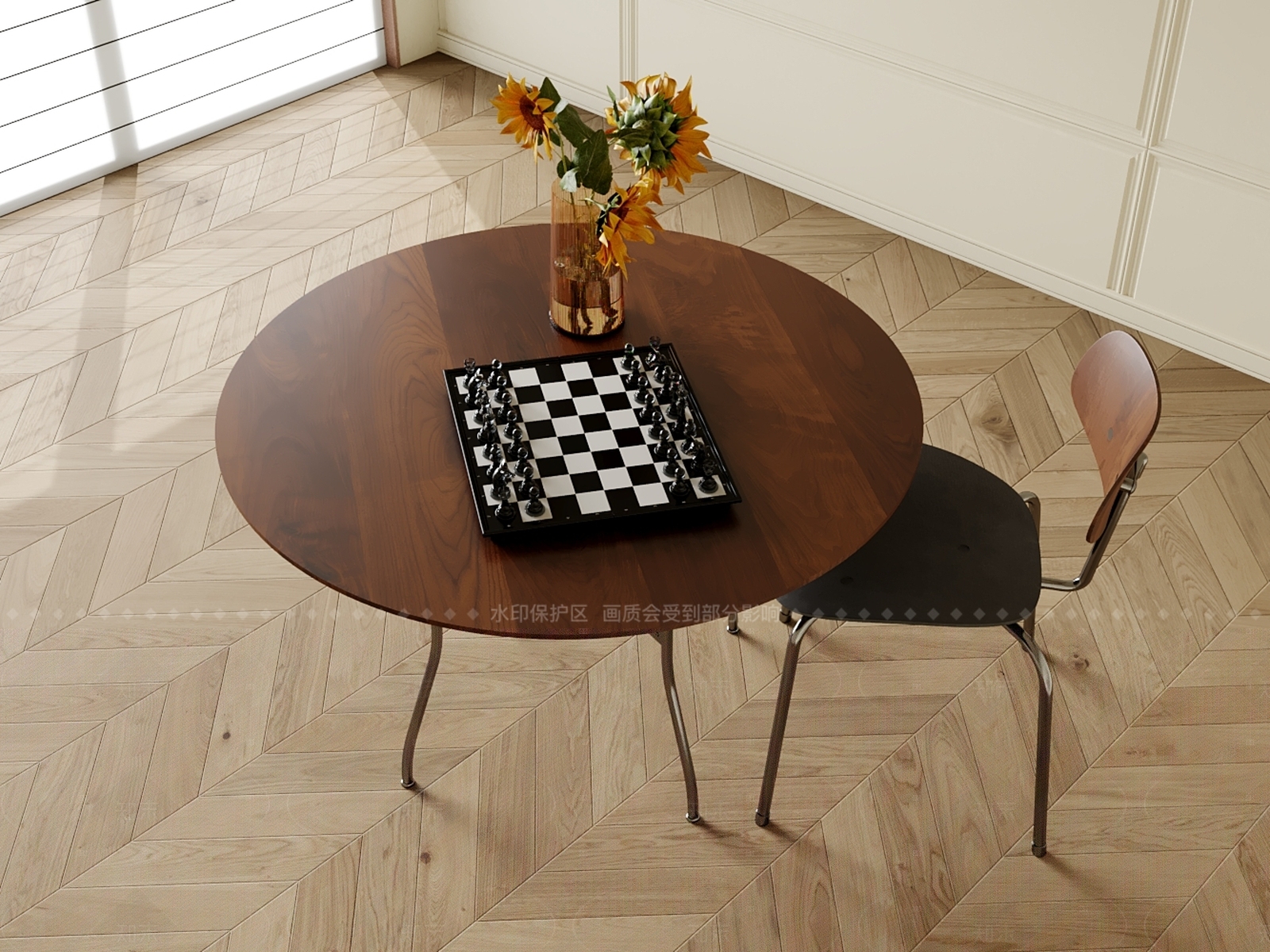 现代餐桌3D模型下载【ID:1206799826】