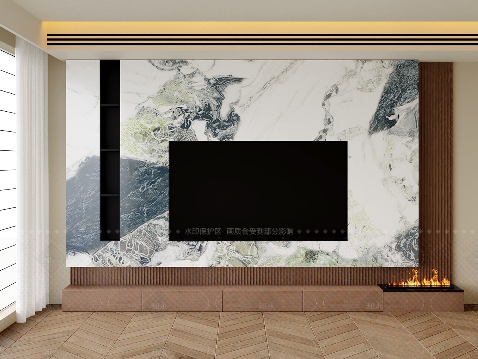 现代电视背景墙3D模型下载【ID:1206746184】