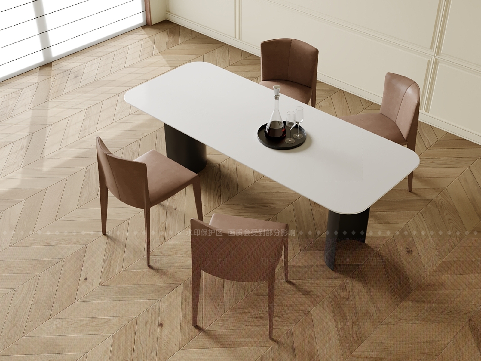 现代餐桌3D模型下载【ID:1206746286】