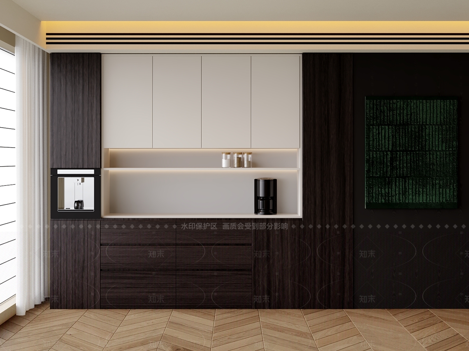 现代餐边柜3D模型下载【ID:1206746314】