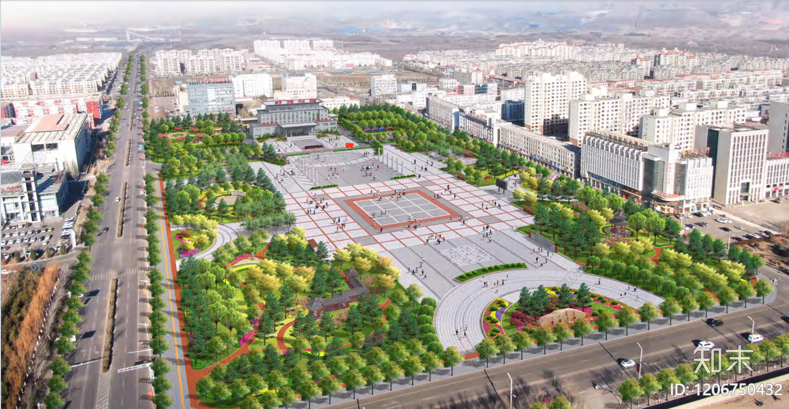 现代欧式综合性公园景观下载【ID:1206750432】
