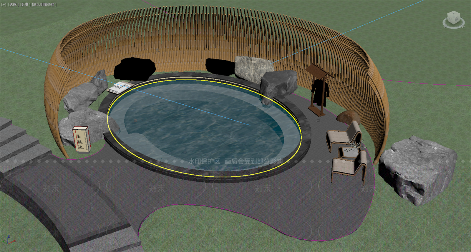 现代庭院3D模型下载【ID:1206751165】