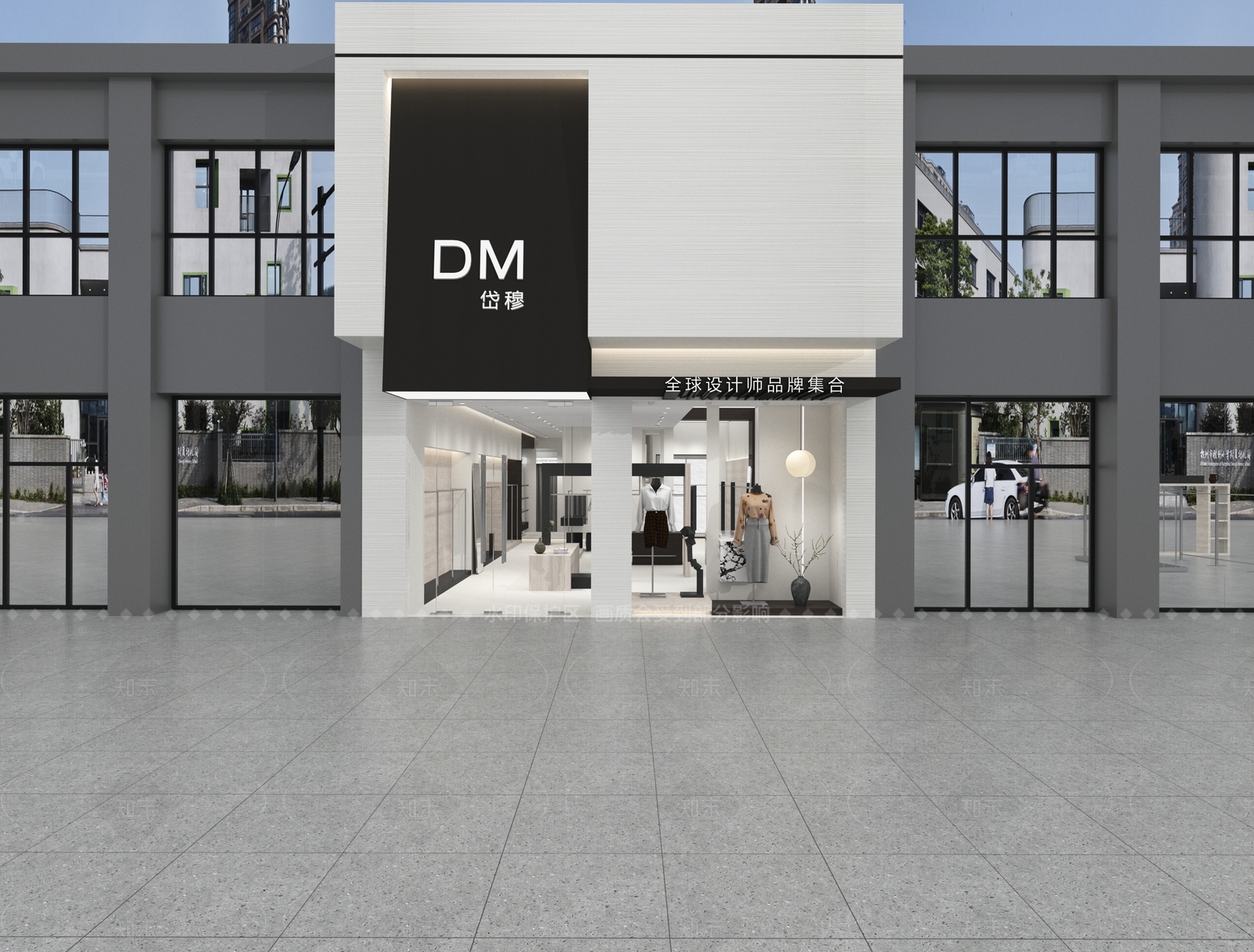 极简奶油服装店3D模型下载【ID:1206752893】