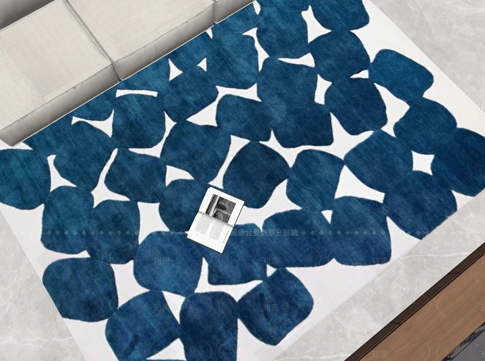 中古奶油地毯SU模型下载【ID:1206772531】