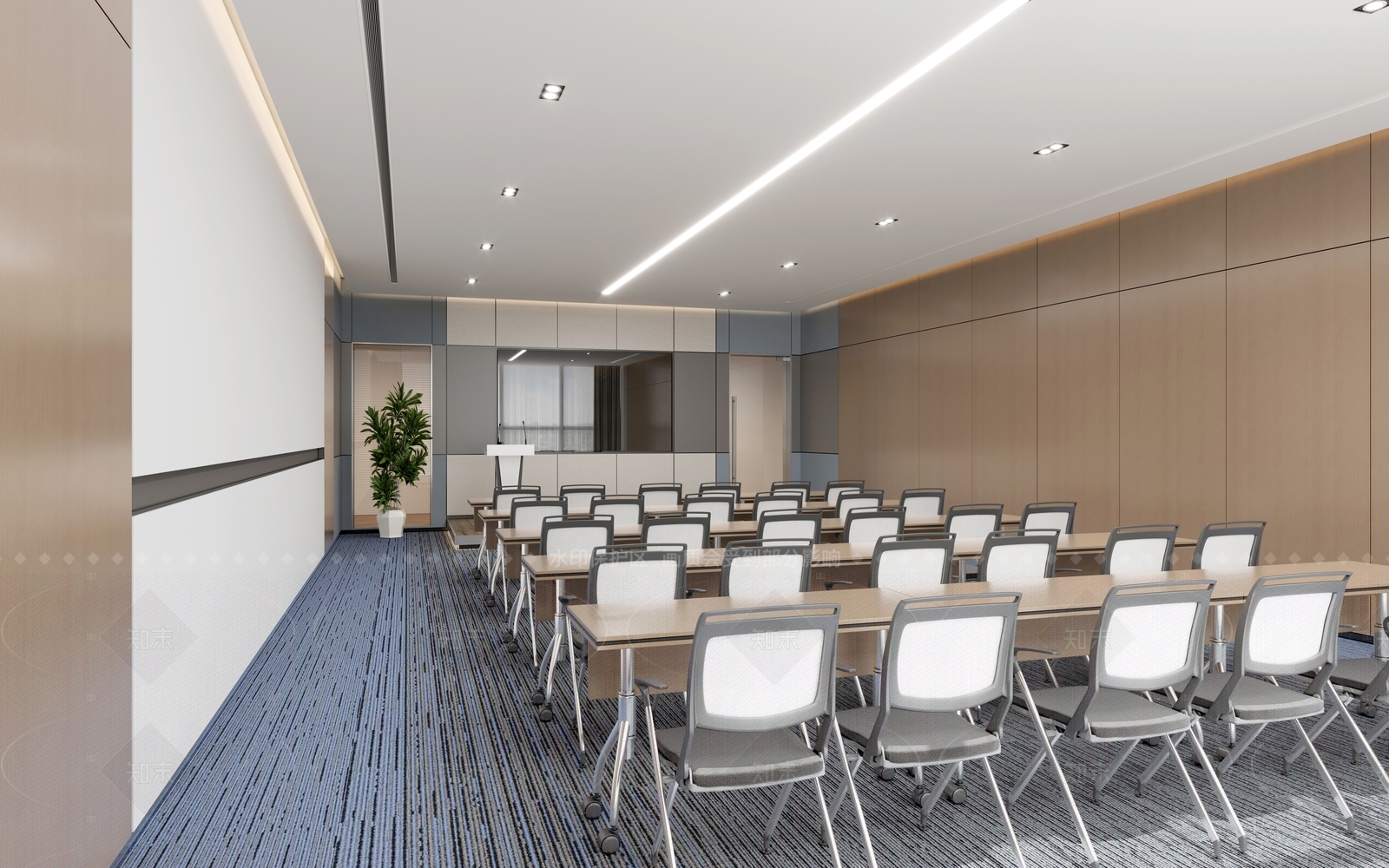 现代简约报告厅3D模型下载【ID:1206773572】