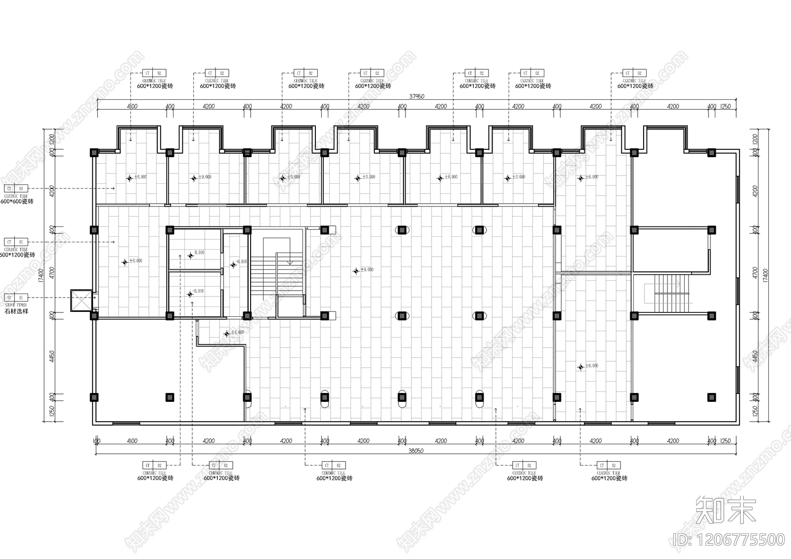 现代新中式棋牌室cad施工图下载【ID:1206775500】