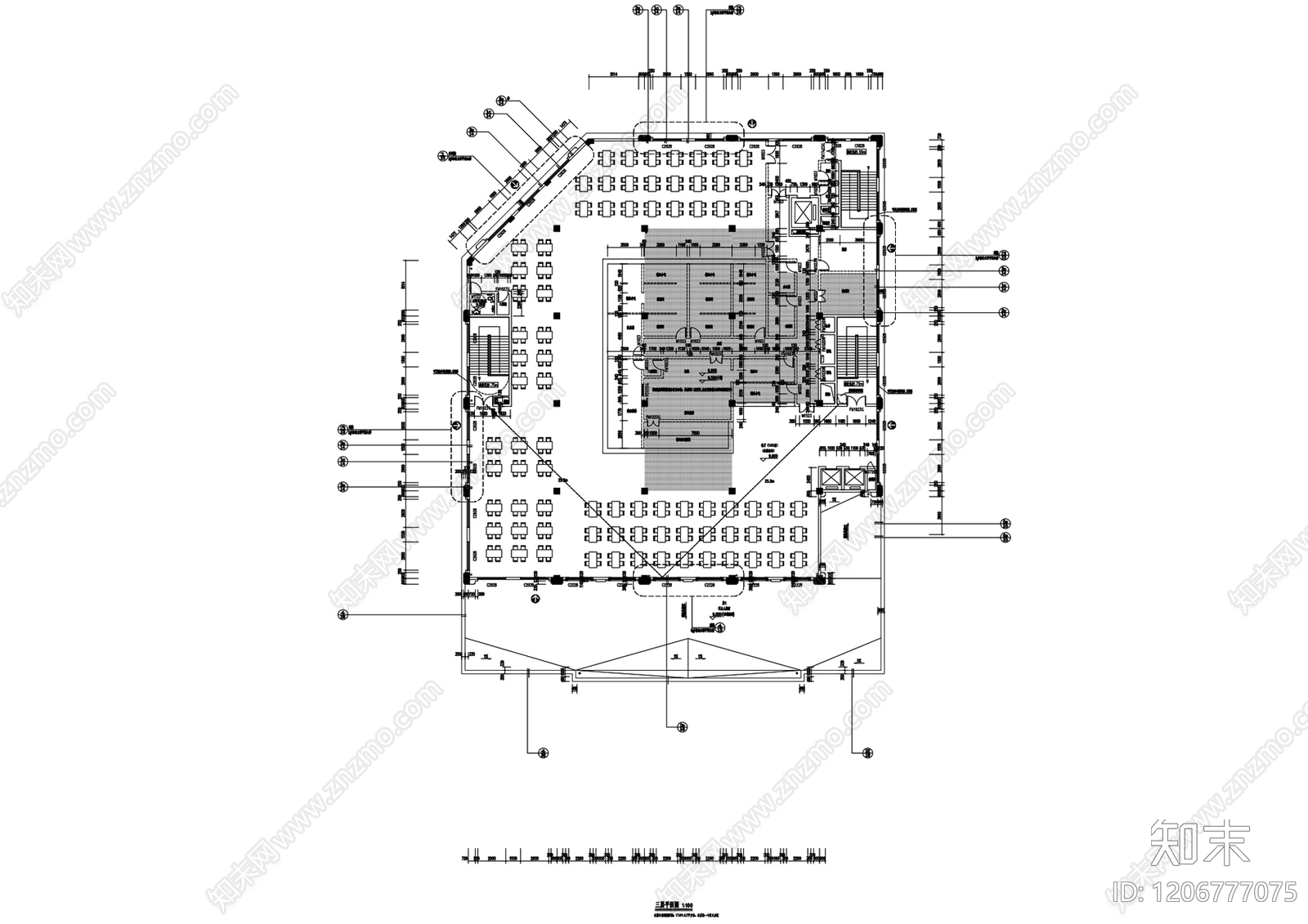 现代中式学校cad施工图下载【ID:1206777075】