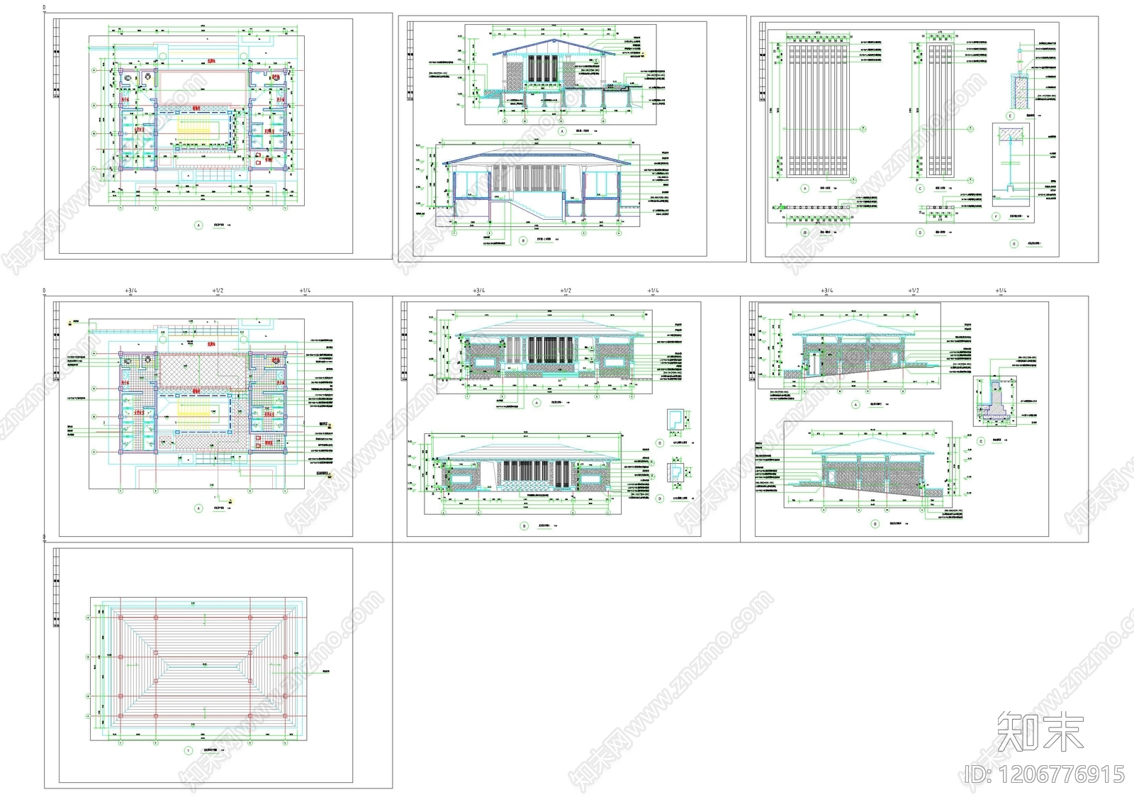 现代其他公共建筑cad施工图下载【ID:1206776915】