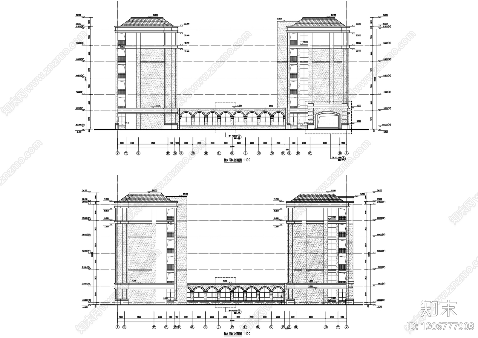 现代中式学校cad施工图下载【ID:1206777903】