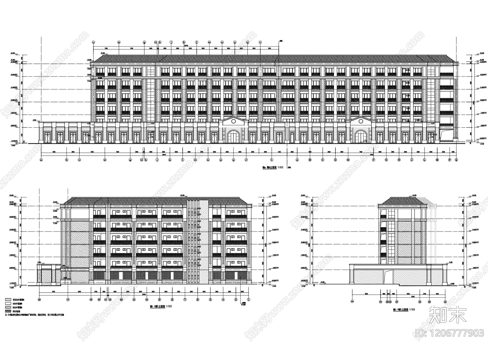 现代中式学校cad施工图下载【ID:1206777903】