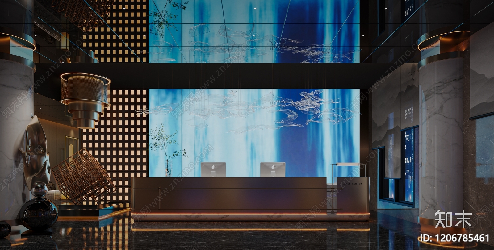 现代新中式足浴店施工图下载【ID:1206785461】