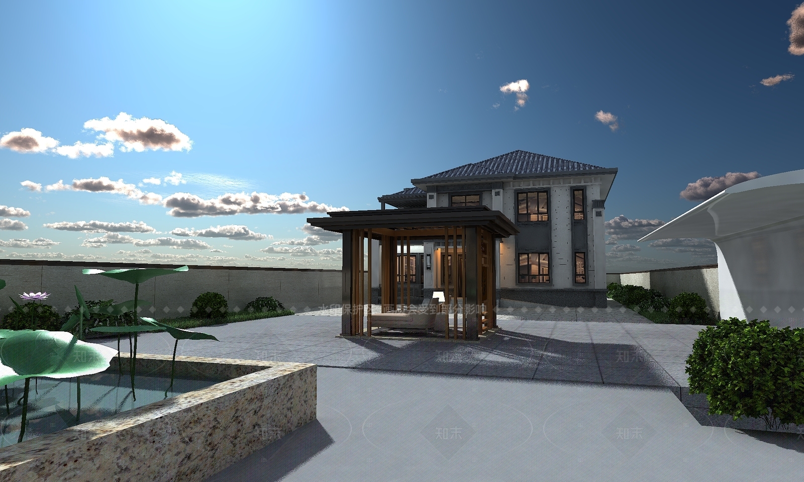 新中式古建3D模型下载【ID:1206785427】