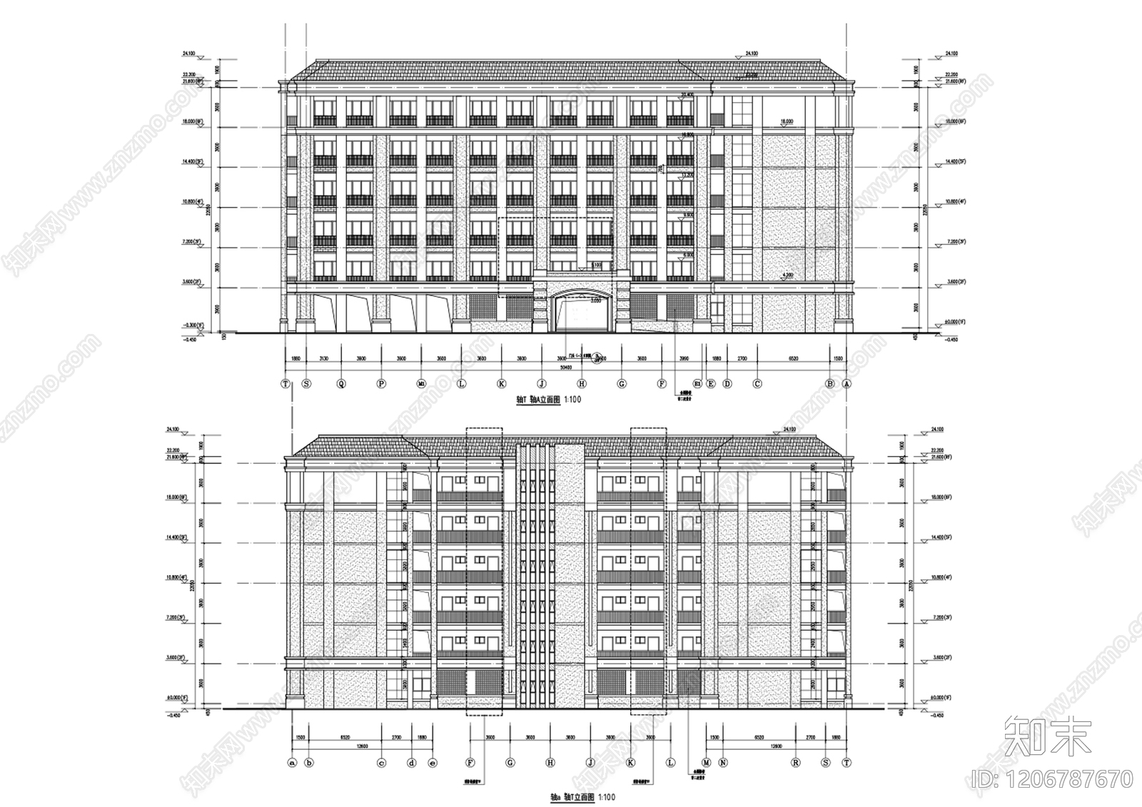 现代中式学校cad施工图下载【ID:1206787670】