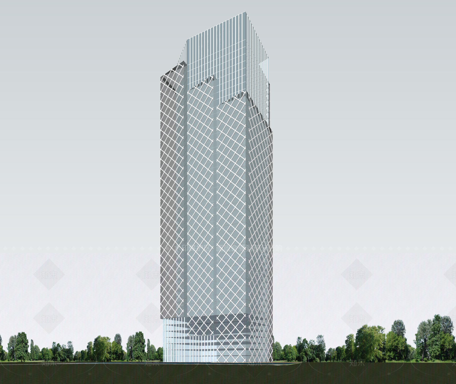 现代酒店建筑SU模型下载【ID:1206788270】