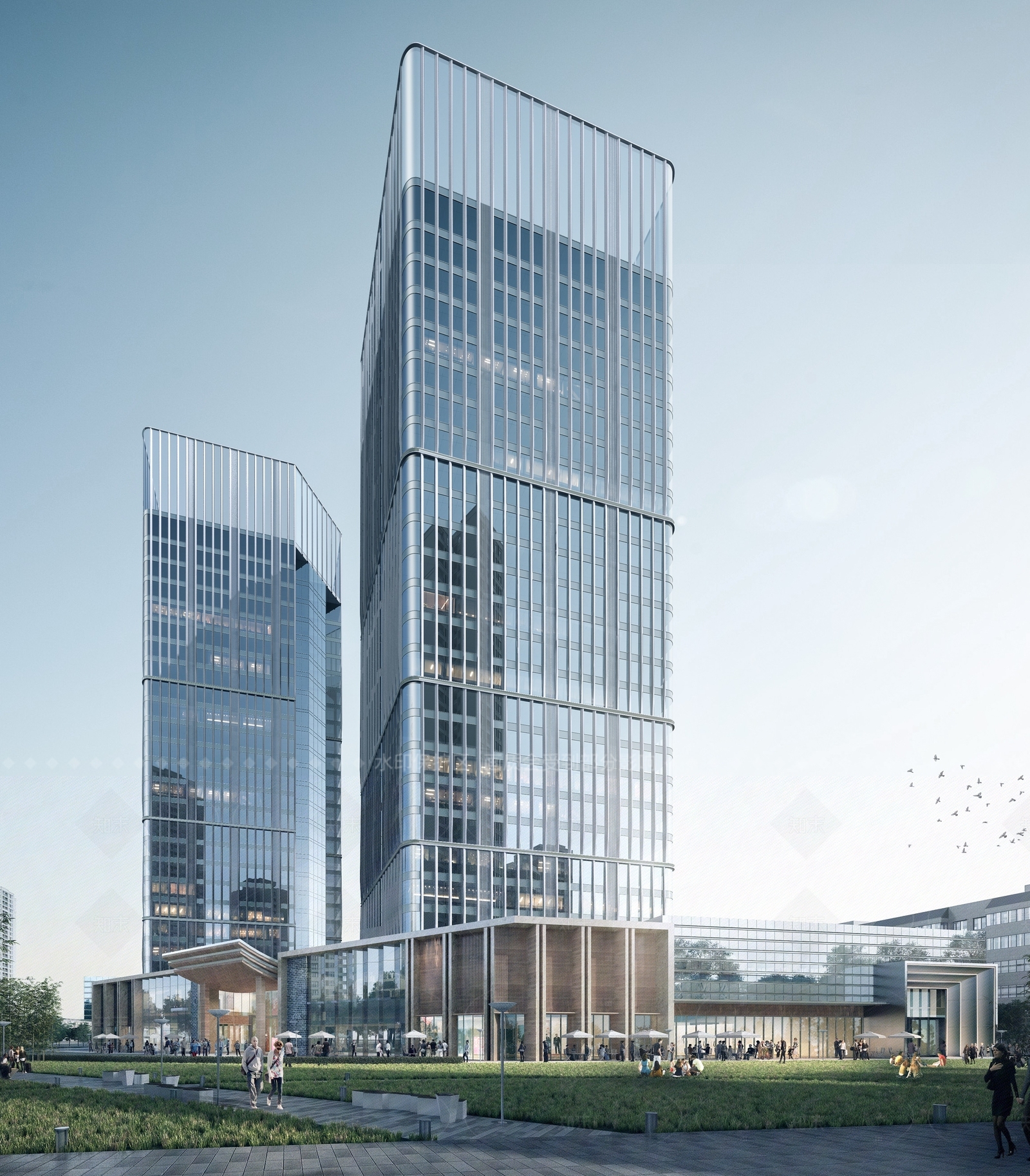 现代酒店建筑SU模型下载【ID:1206789605】