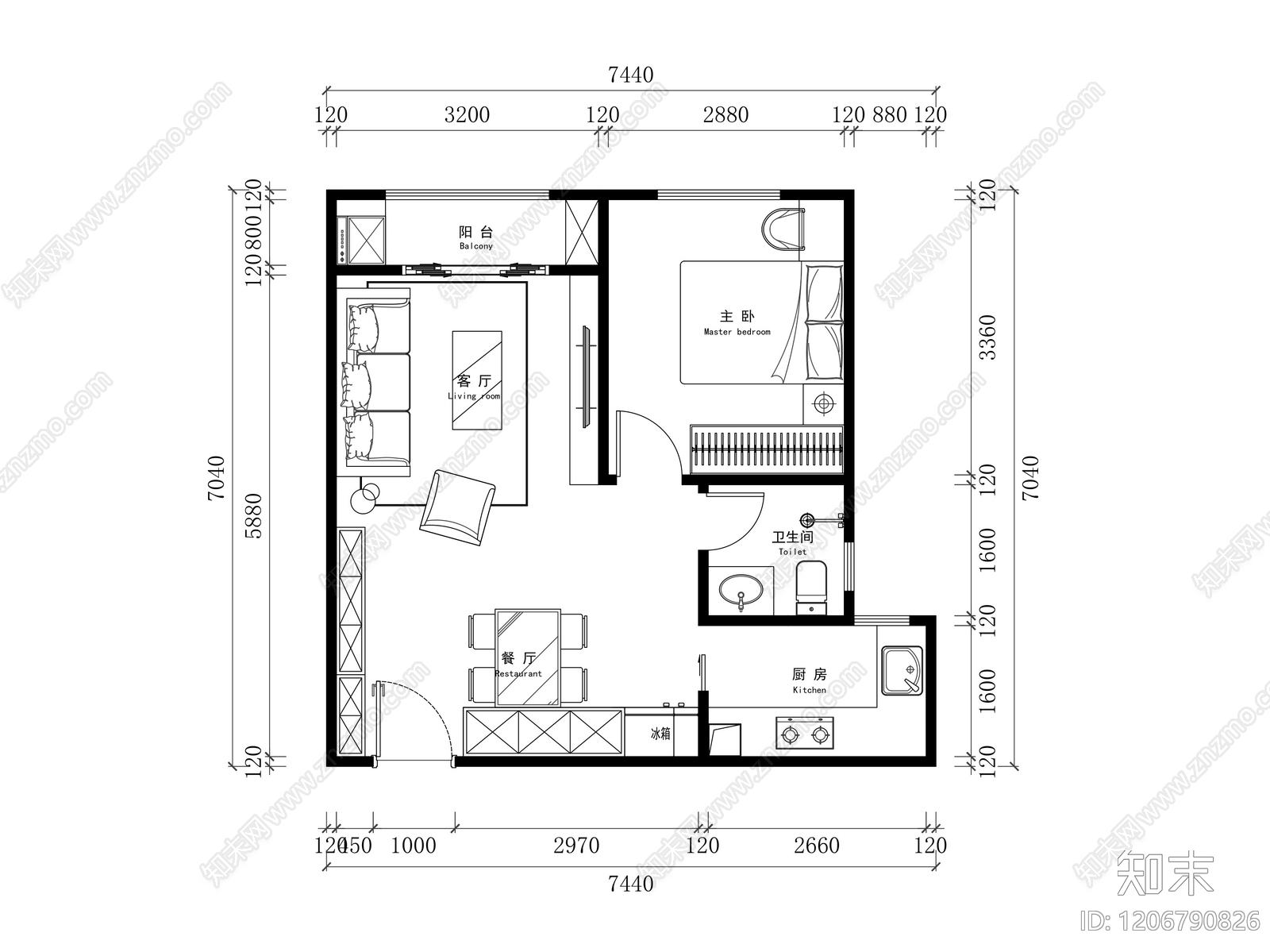 平面布置图施工图下载【ID:1206790826】