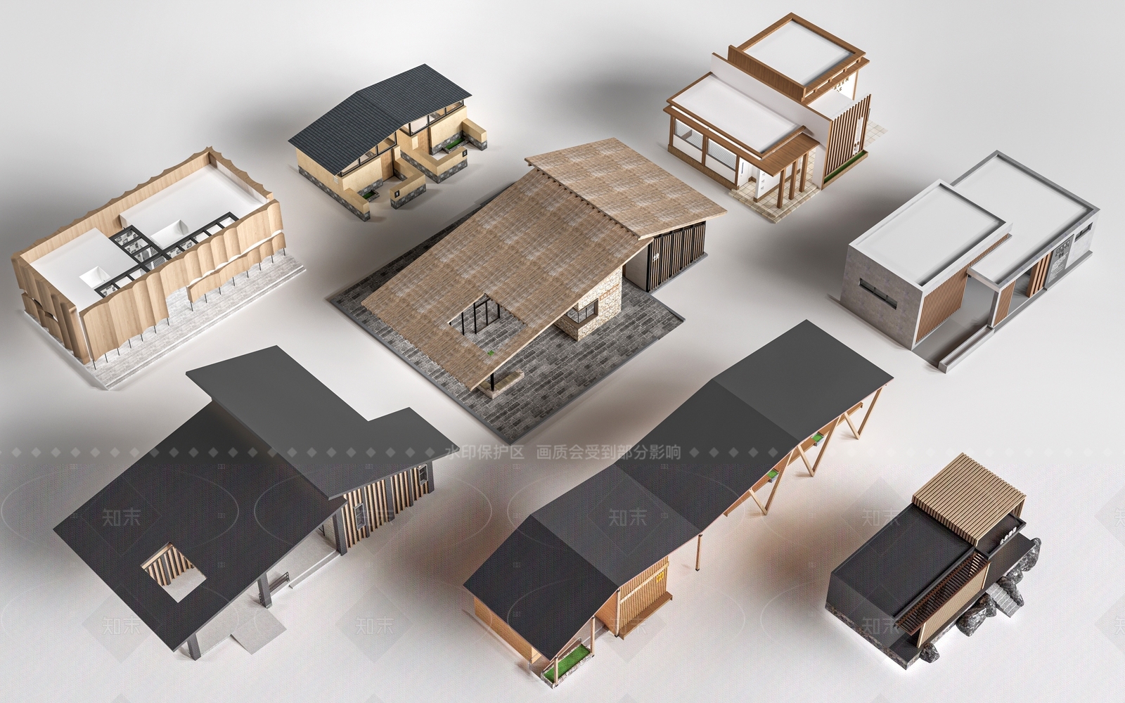 现代其他景观小建筑SU模型下载【ID:1206790841】
