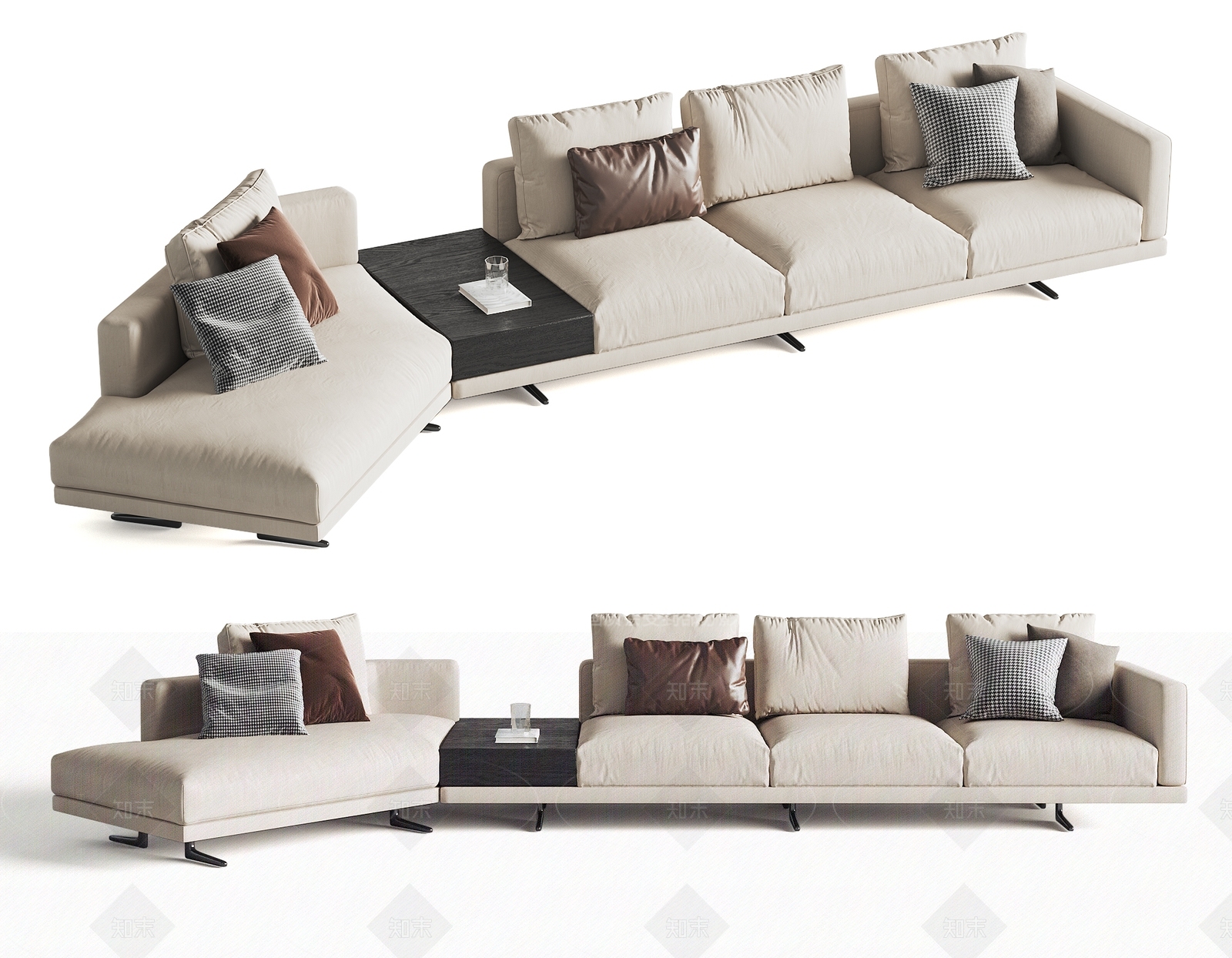 现代转角沙发3D模型下载【ID:1206791706】