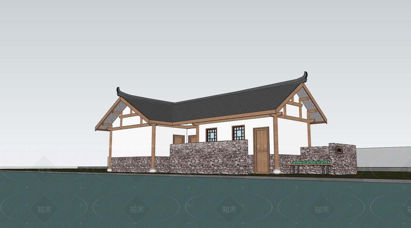 现代其他景观小建筑SU模型下载【ID:1206791888】
