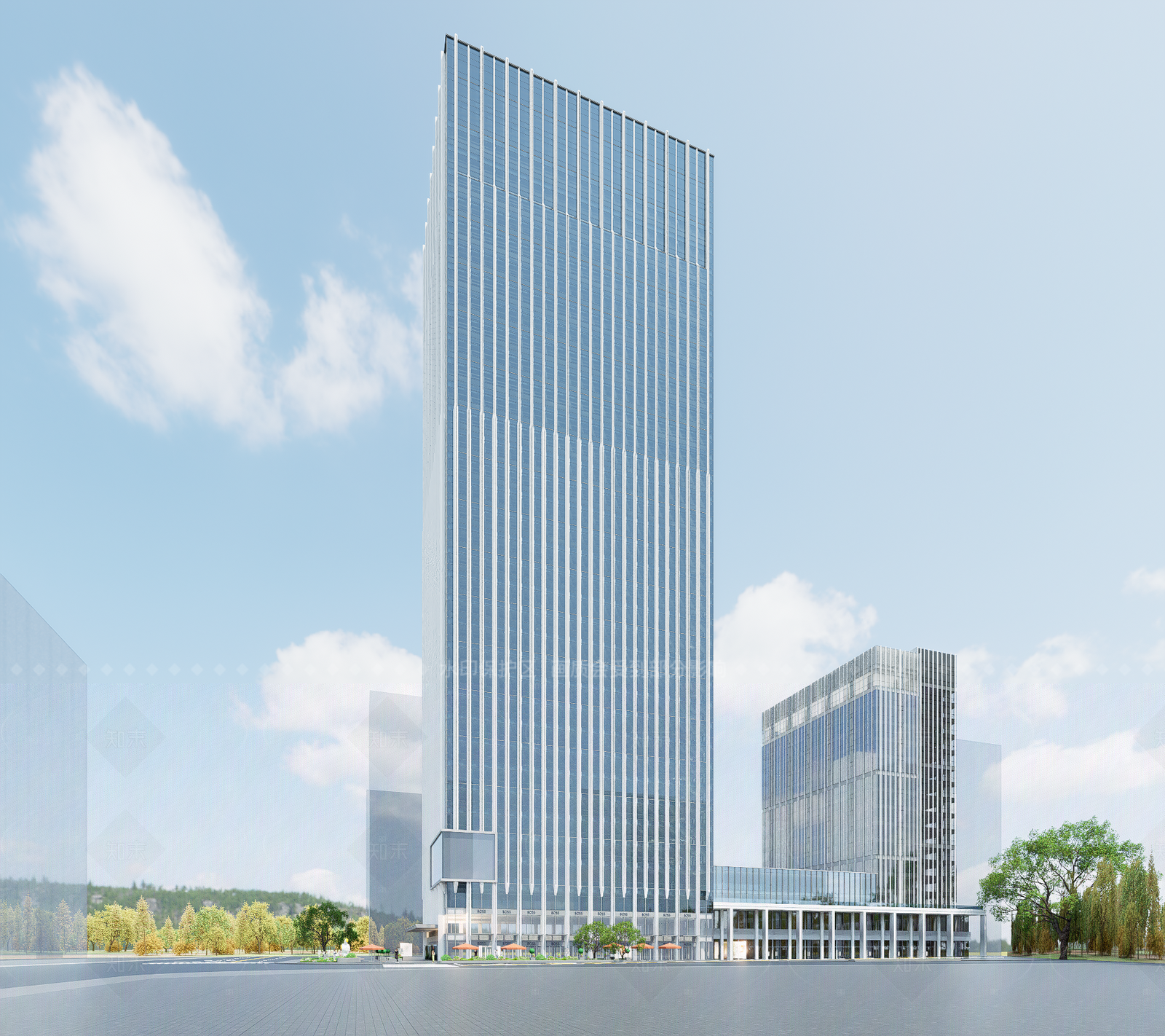 现代酒店建筑SU模型下载【ID:1206791954】