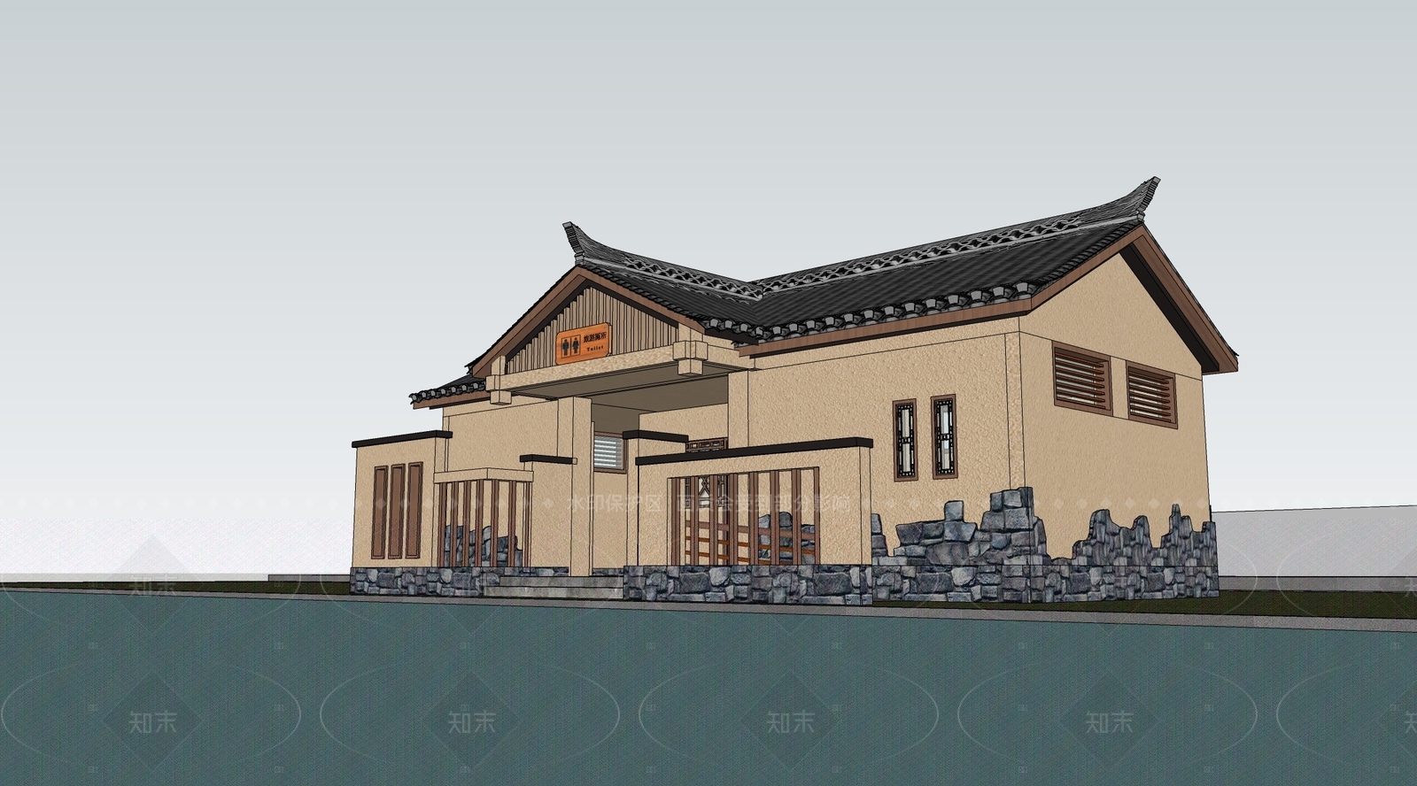 现代其他景观小建筑SU模型下载【ID:1206792003】