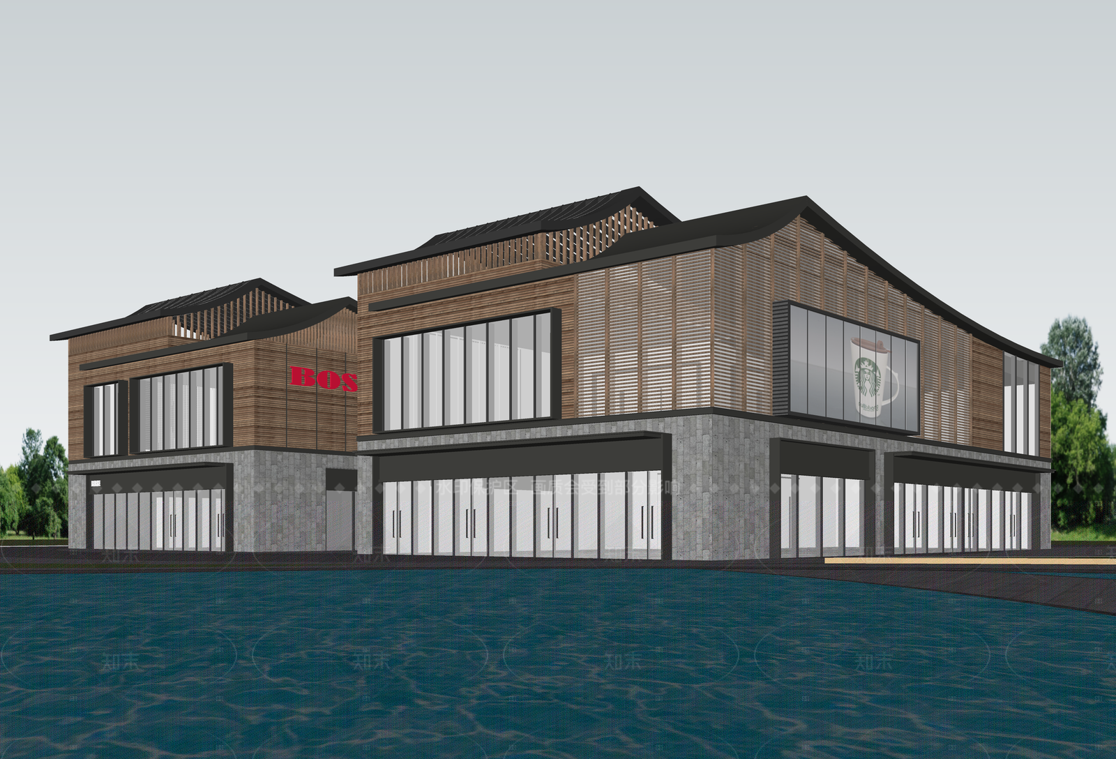 现代办公楼SU模型下载【ID:1206792935】