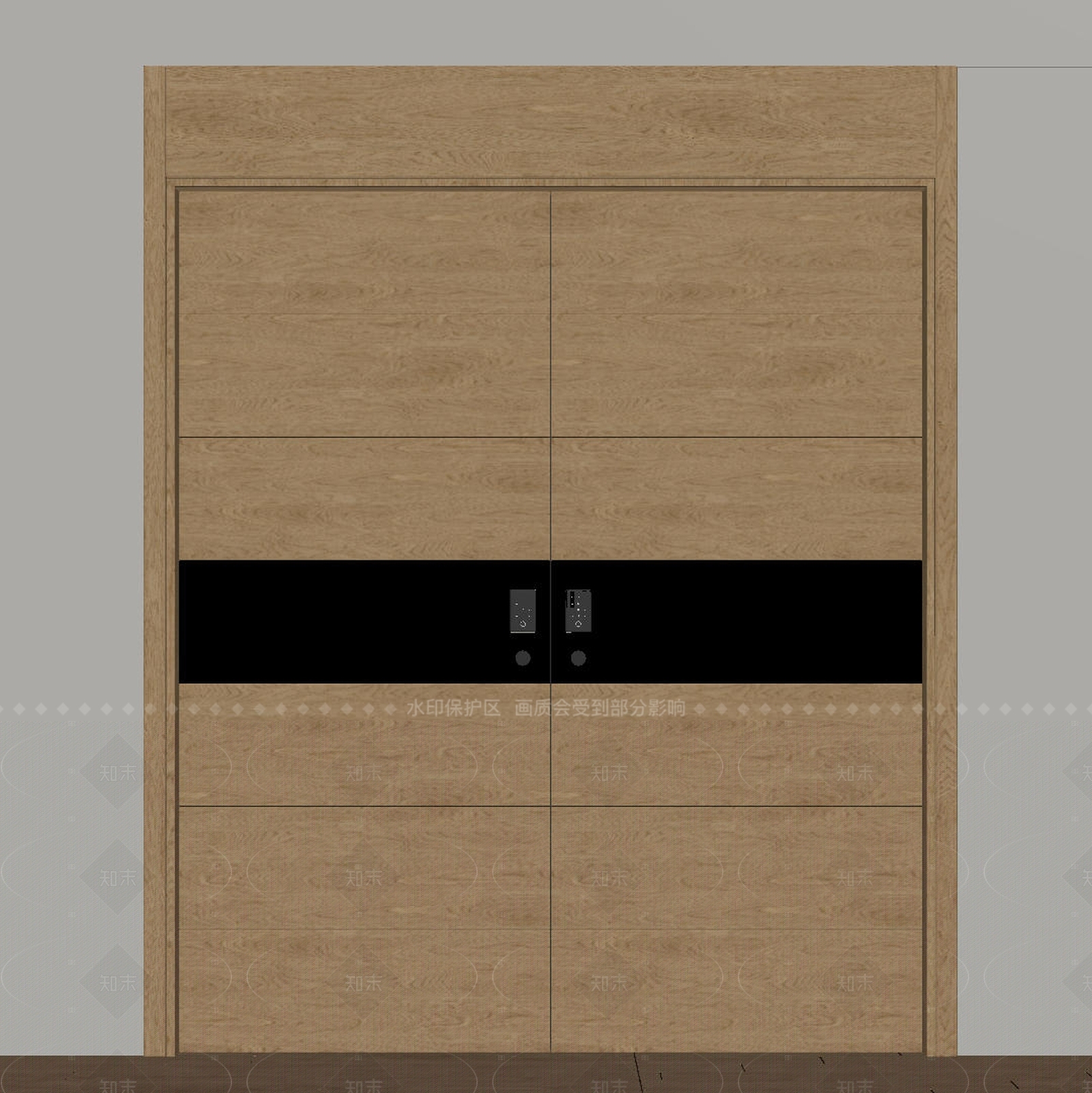 现代极简双开门SU模型下载【ID:1206794142】