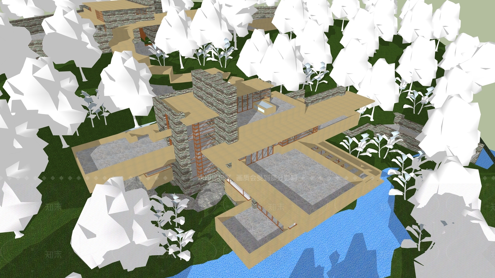 现代极简多层住宅SU模型下载【ID:1206795600】