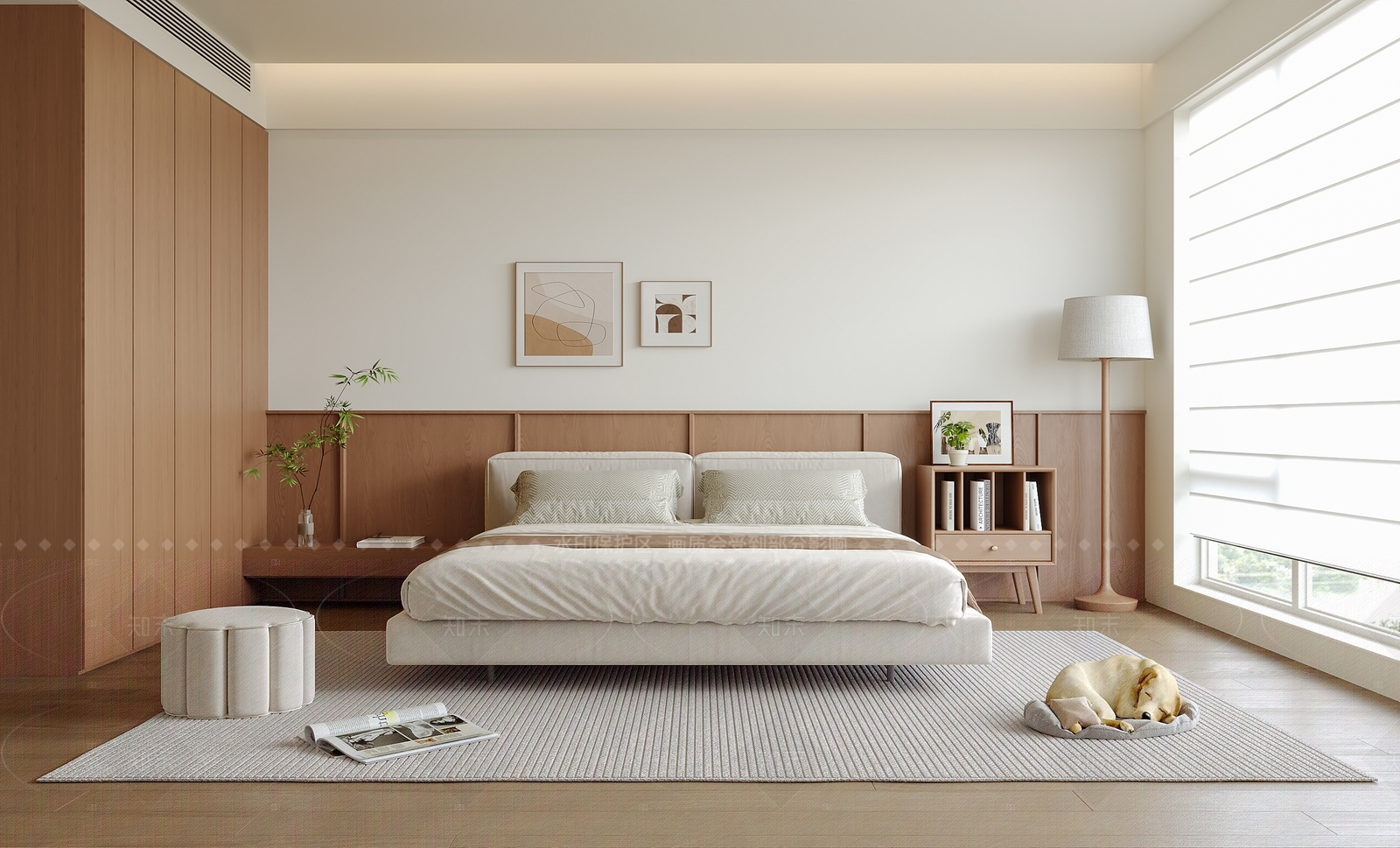 现代奶油家居卧室SU模型下载【ID:1206798304】