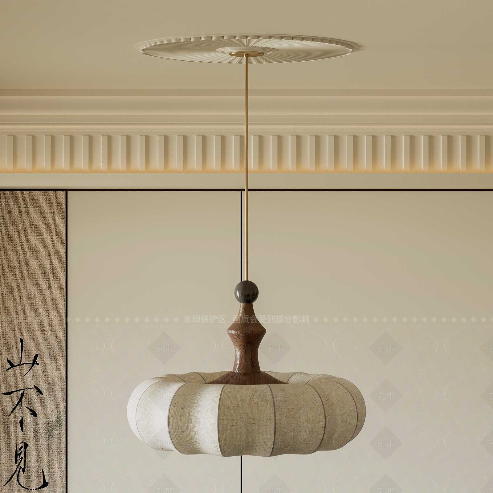 中古复古吊灯SU模型下载【ID:1206798789】