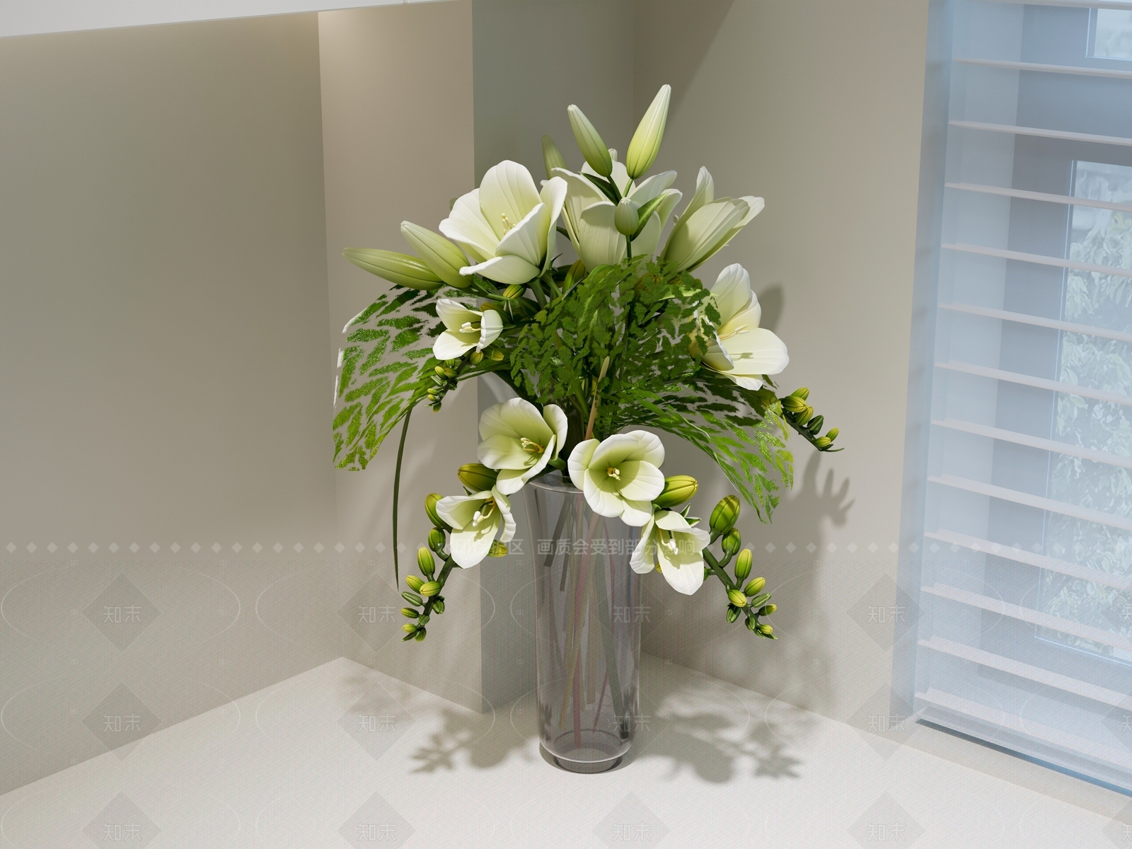 现代花艺3D模型下载【ID:1206799163】
