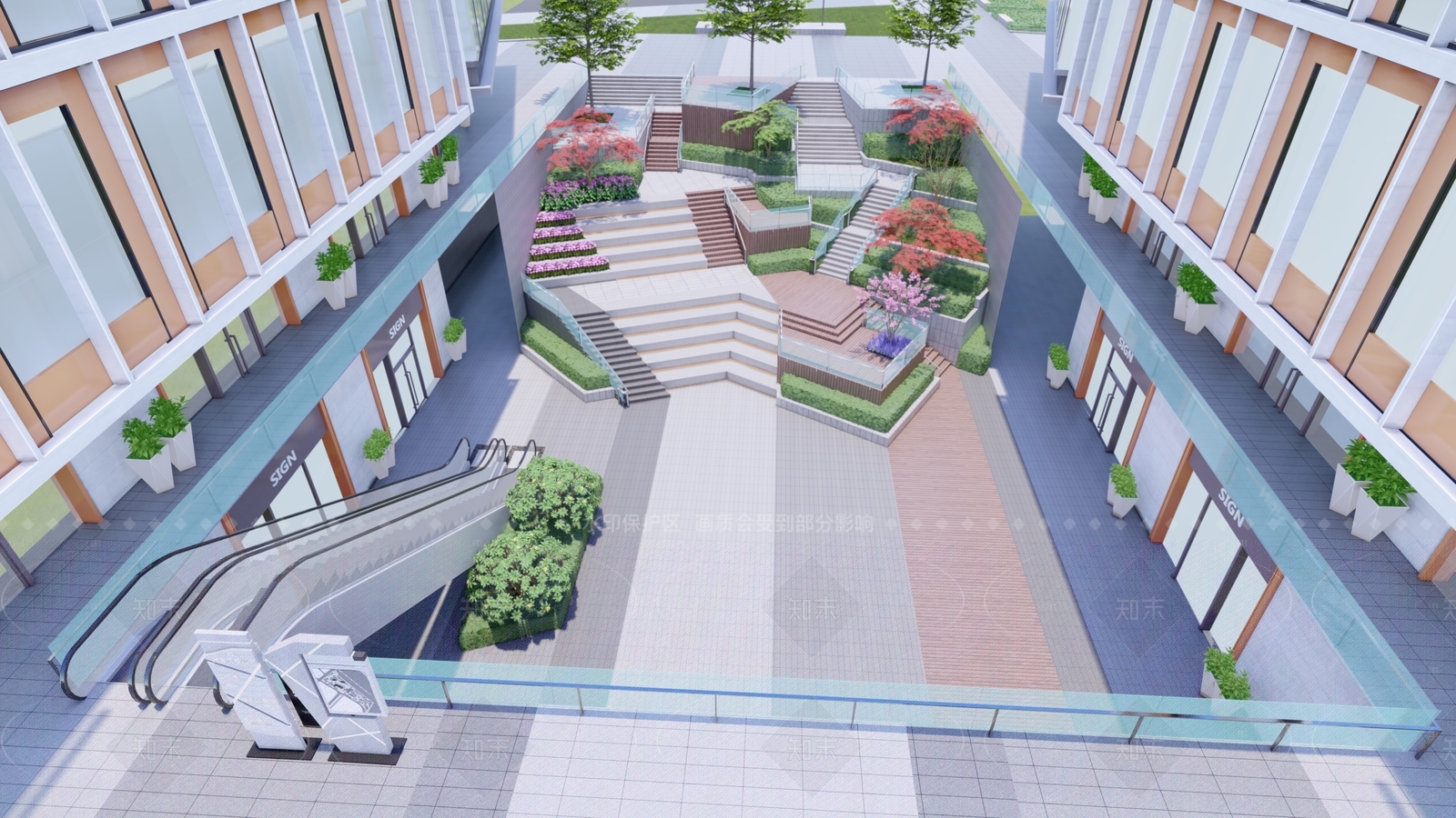 现代办公园区景观SU模型下载【ID:1206800659】